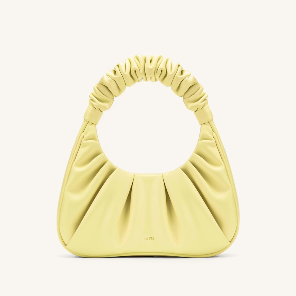 JW PEI Gabbi Ruched Handbag- Light Yellow